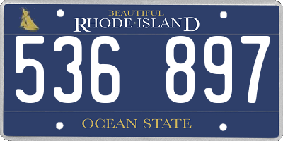 RI license plate 536897