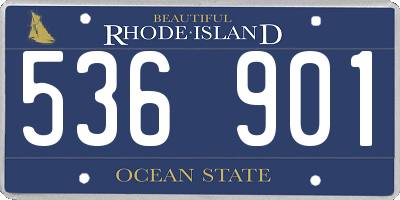 RI license plate 536901