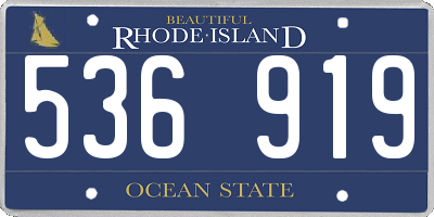 RI license plate 536919