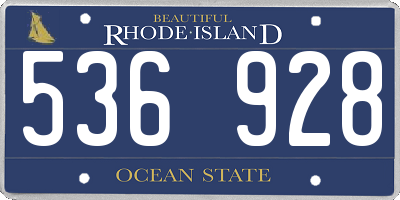 RI license plate 536928