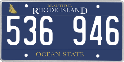 RI license plate 536946
