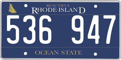 RI license plate 536947