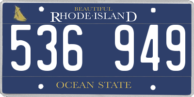 RI license plate 536949