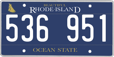 RI license plate 536951