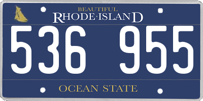 RI license plate 536955