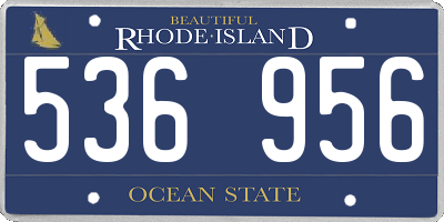 RI license plate 536956