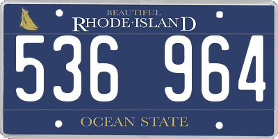 RI license plate 536964