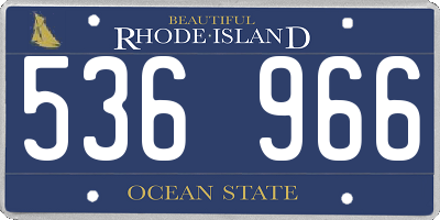 RI license plate 536966