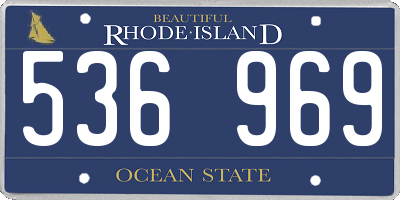 RI license plate 536969