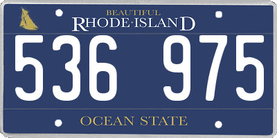 RI license plate 536975