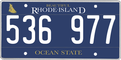RI license plate 536977