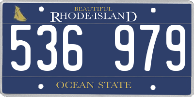 RI license plate 536979