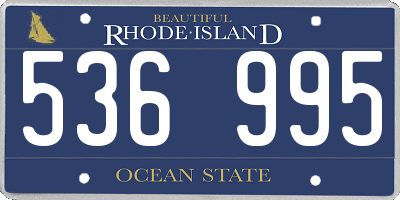 RI license plate 536995