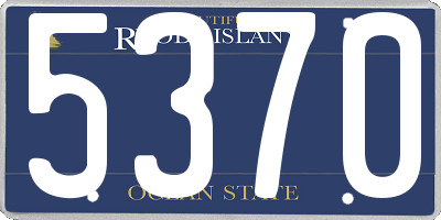 RI license plate 5370