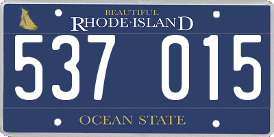 RI license plate 537015