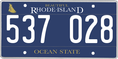 RI license plate 537028