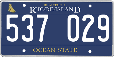 RI license plate 537029