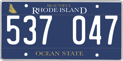RI license plate 537047
