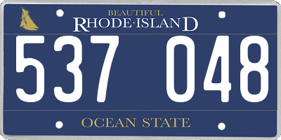 RI license plate 537048