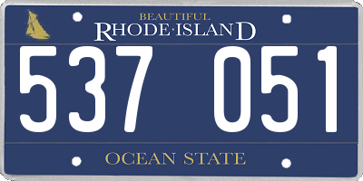 RI license plate 537051