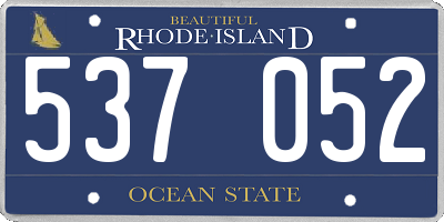 RI license plate 537052