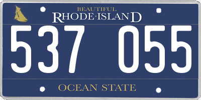 RI license plate 537055
