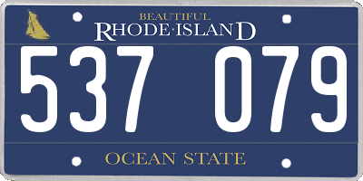 RI license plate 537079