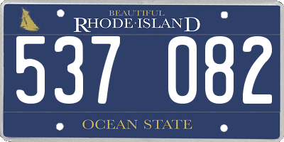 RI license plate 537082