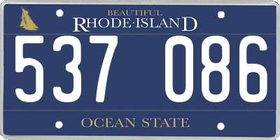 RI license plate 537086