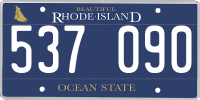 RI license plate 537090