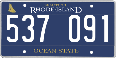 RI license plate 537091
