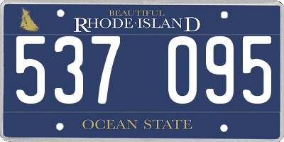 RI license plate 537095