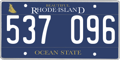 RI license plate 537096