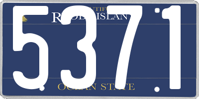 RI license plate 5371
