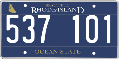 RI license plate 537101