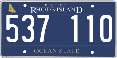 RI license plate 537110