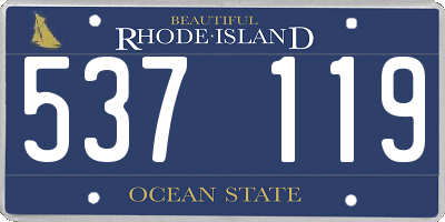 RI license plate 537119