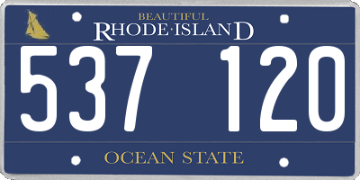 RI license plate 537120