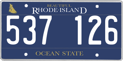 RI license plate 537126