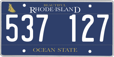 RI license plate 537127