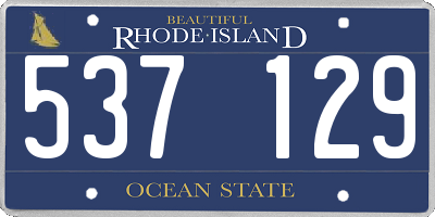 RI license plate 537129