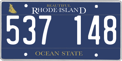 RI license plate 537148