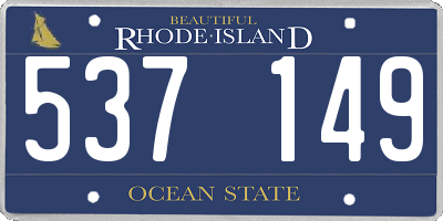 RI license plate 537149