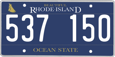 RI license plate 537150