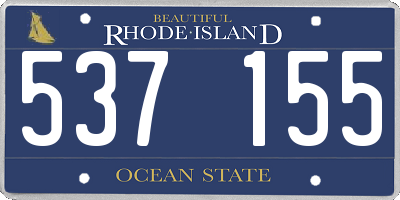 RI license plate 537155