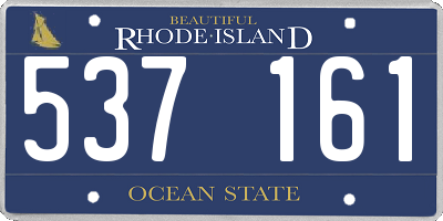 RI license plate 537161