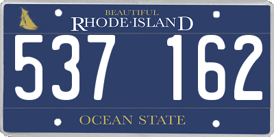 RI license plate 537162