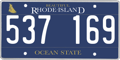 RI license plate 537169