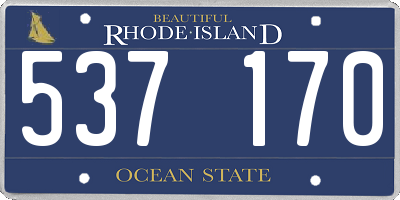 RI license plate 537170