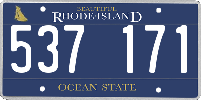 RI license plate 537171